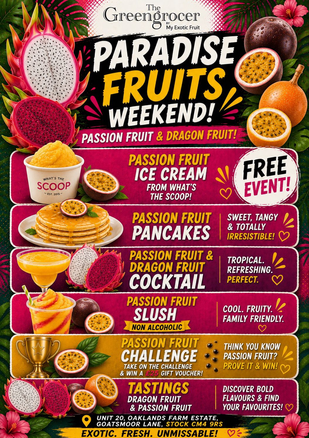 Paradise fruits event June 5th