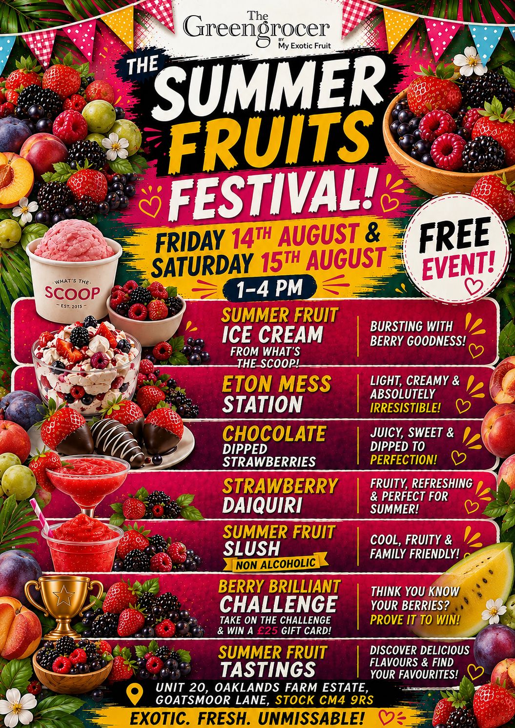 Summer fruits event June 5th